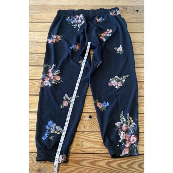 Albion Floral Jogger Pants Size 3XL Women’s Black - Picture 5 of 7